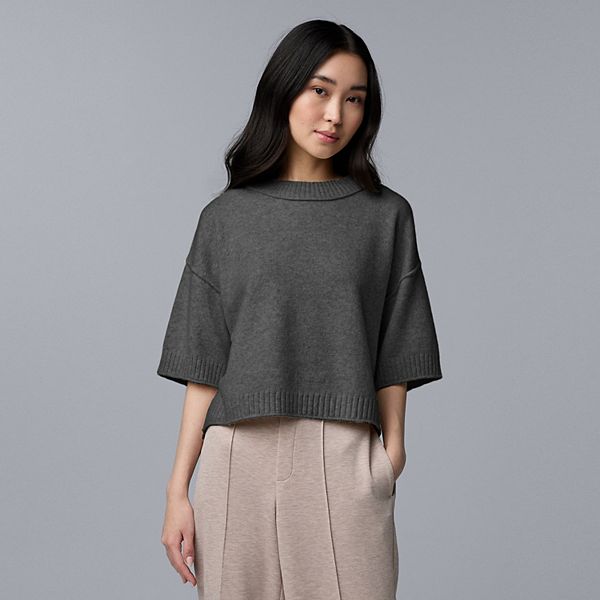 Женский свитер с коротким рукавом из смесового кашемира Simply Vera Vera Wang, Medium Soot Heather
Женский свитер с коротким рукавом из смесового кашемира Simply Vera Vera Wang, Medium Soot Heather