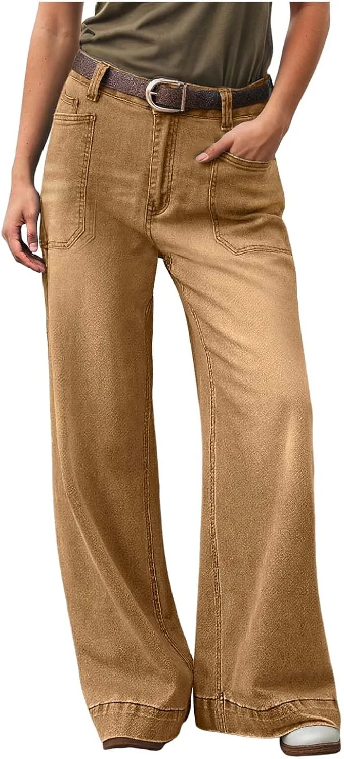 Женские джинсы Wide Leg High Waisted с карманом спереди
Женские джинсы Wide Leg High Waisted с карманом спереди