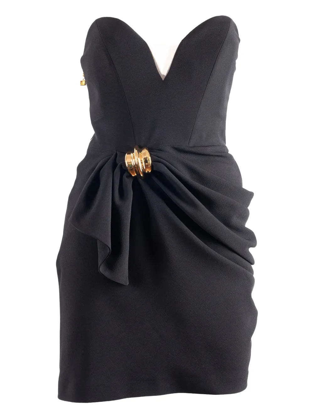 Платье с драпировкой и пряжками Elisabetta Franchi, черный
Платье с драпировкой и пряжками Elisabetta Franchi, черный