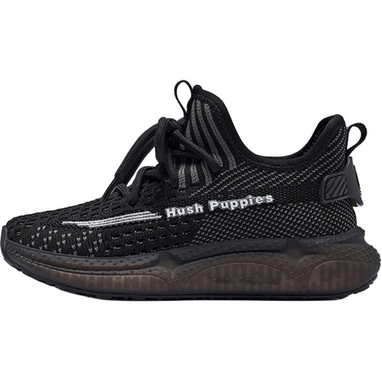 Ветрогонная серия противоскользящие износостойкие низкие детские повседневные кроссовки Kids' Hush Puppies, черный 
Ветрогонная серия противоскользящие износостойкие низкие детские повседневные кроссовки Kids' Hush Puppies, черный