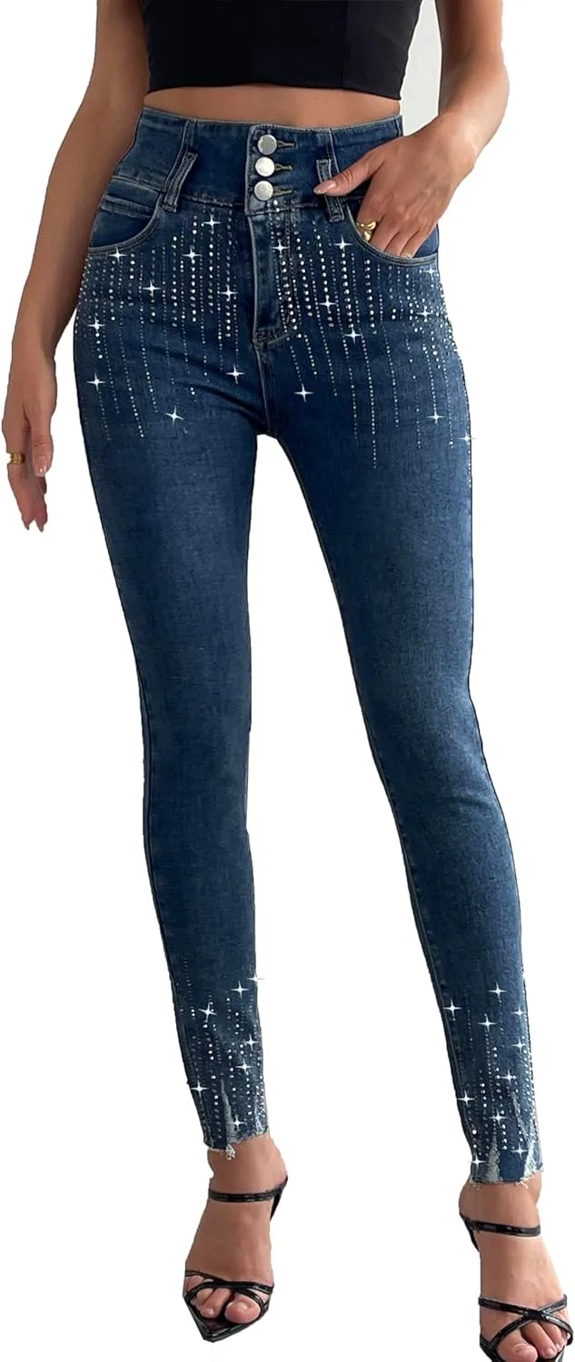 Heipeiwa Женские джинсы с пайетками Skinny Denim Pants High Waist Sparkle Shiny Sequin Raw Hem Distressed
Heipeiwa Женские джинсы с пайетками Skinny Denim Pants High Waist Sparkle Shiny Sequin Raw Hem Distressed