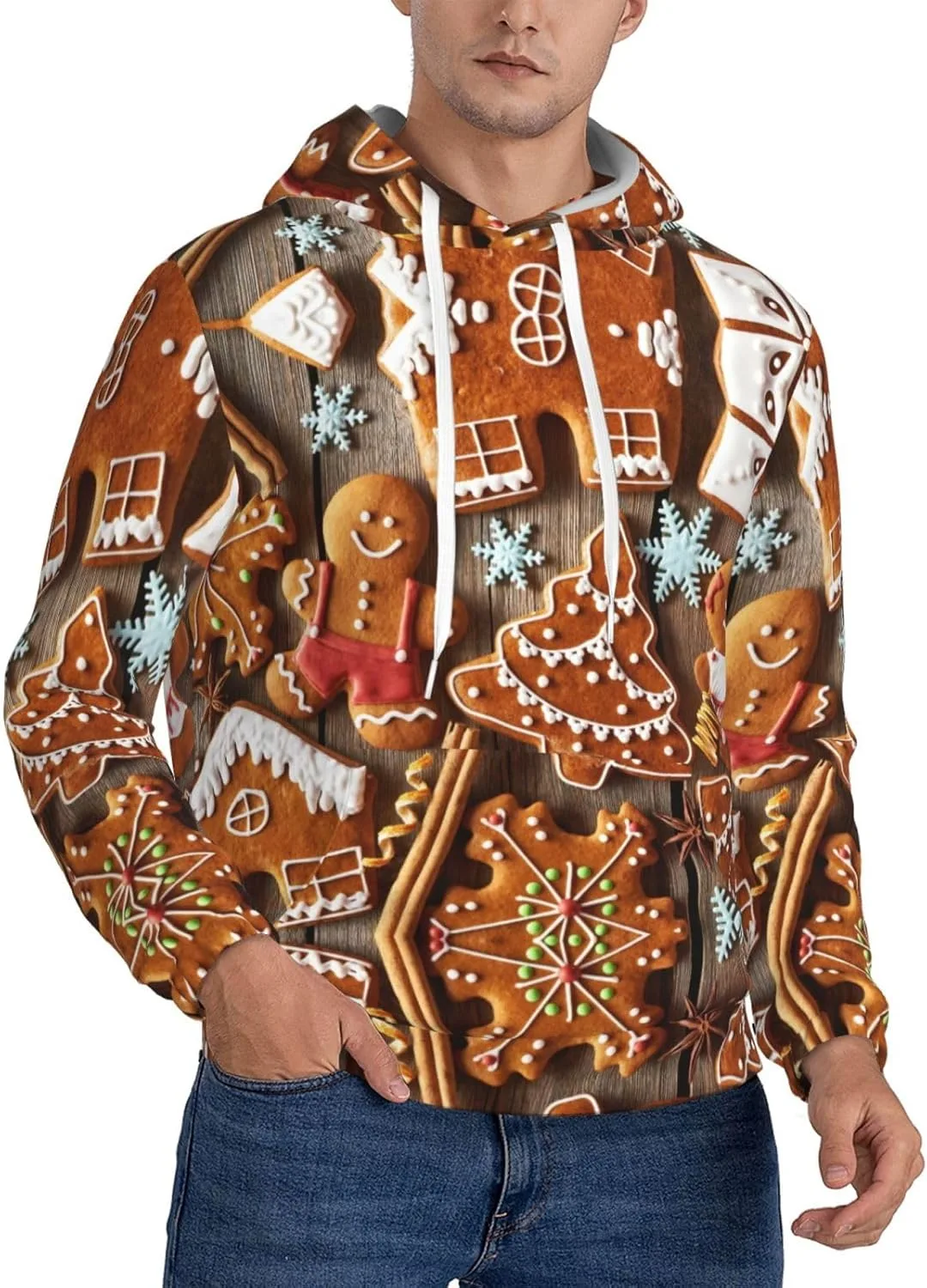 Мужская флисовая толстовка с капюшоном X-Large, черная, с принтом gingerbread cookies SamLng
Мужская флисовая толстовка с капюшоном X-Large, черная, с принтом gingerbread cookies SamLng