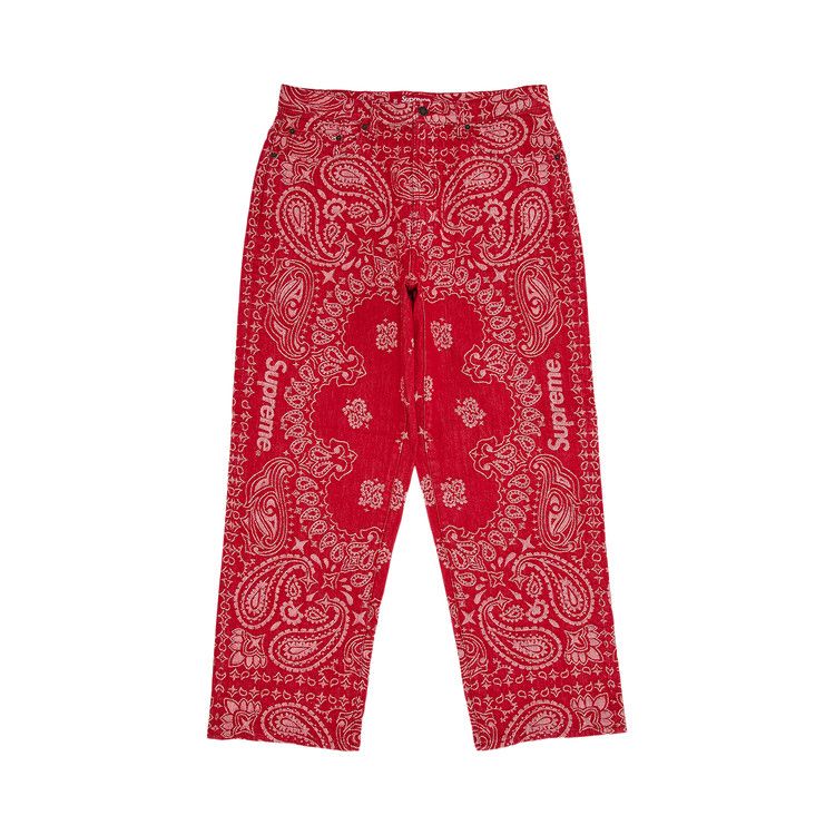 Джинсы Supreme Bandana Jacquard Baggy Jean, Red
Джинсы Supreme Bandana Jacquard Baggy Jean, Red