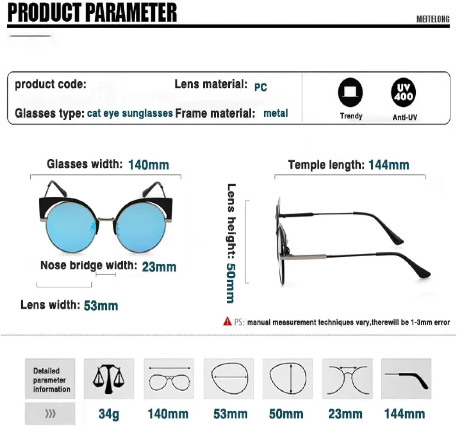 Ретро металлические солнцезащитные очки «кошачий глаз» для женщин, увеличенная оправа, зеркальные линзы с радужным эффектом. Солнцезащитные очки WNCKSQ, C3 Gray
Ретро металлические солнцезащитные очки «кошачий глаз» для женщин, увеличенная оправа, зеркальные линзы с радужным эффектом. Солнцезащитные очки WNCKSQ, C3 Gray