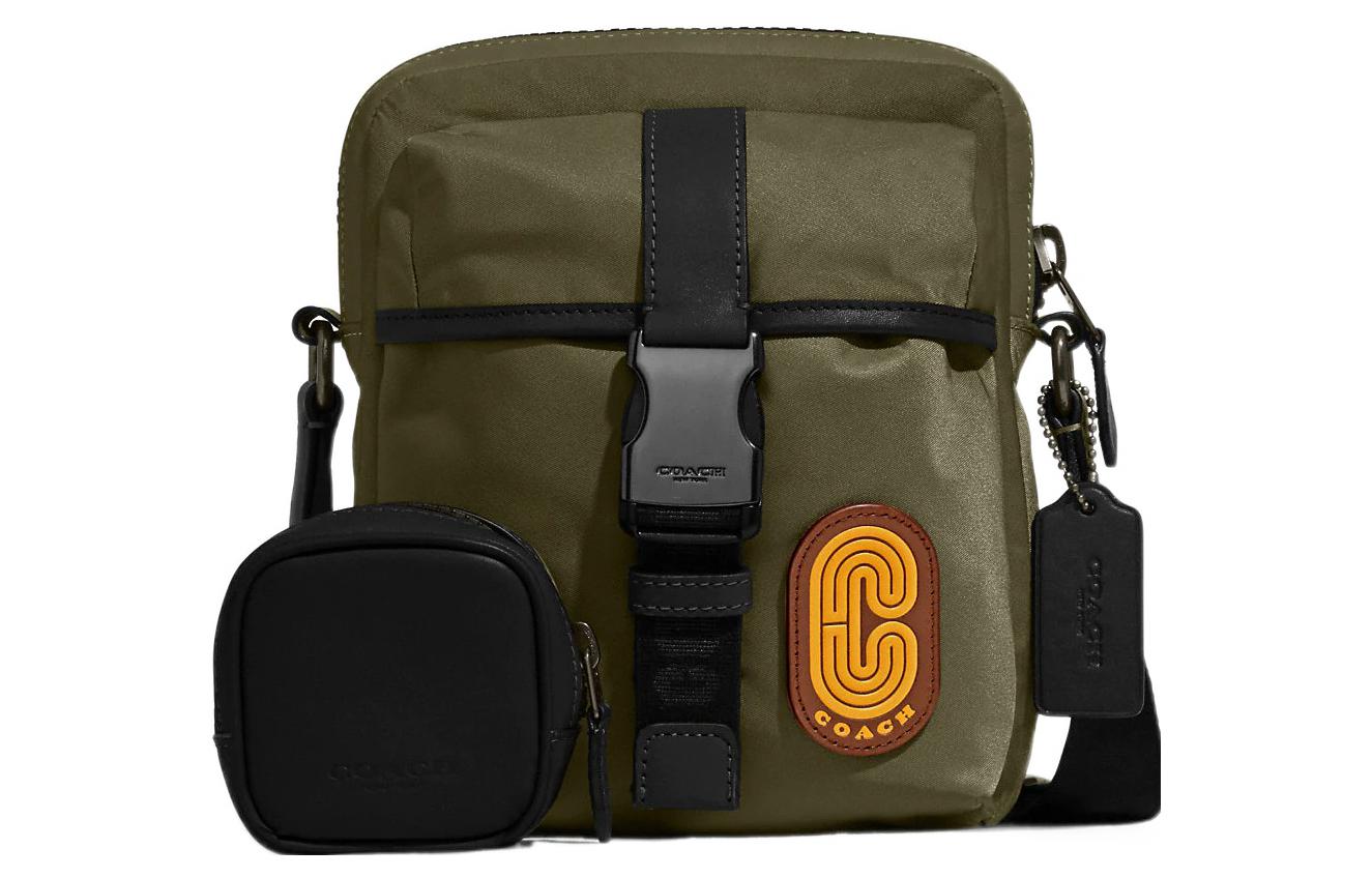 Сумка через плечо мужская малая Coach из переработанного нейлона и гладкой телячьей кожи комбинированная оливково-зеленая
Сумка через плечо мужская малая Coach из переработанного нейлона и гладкой телячьей кожи комбинированная оливково-зеленая