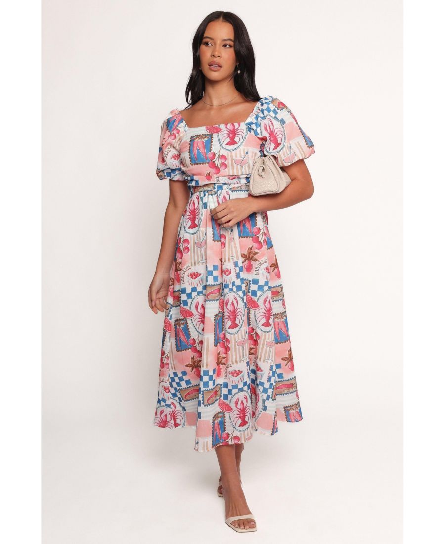 Женское миди-платье Clo с пышными рукавами - розово-голубое Petal and Pup, Pink blue
Женское миди-платье Clo с пышными рукавами - розово-голубое Petal and Pup, Pink blue