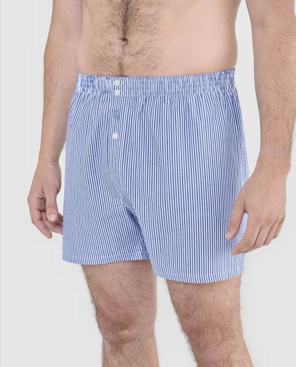 Мужские боксеры из ткани синего цвета El Búho Nocturno, белый
Мужские боксеры из ткани синего цвета El Búho Nocturno, белый