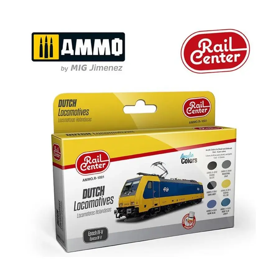 Голландские локомотивы эпохи IV-V, Acrylic Paint Sets
Голландские локомотивы эпохи IV-V, Acrylic Paint Sets