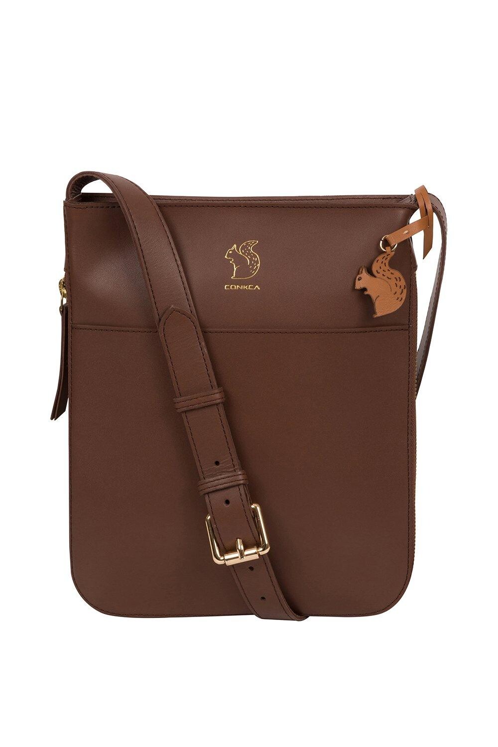 Кожаная сумка через плечо Lautner Conkca London, коричневый 
Кожаная сумка через плечо Lautner Conkca London, коричневый