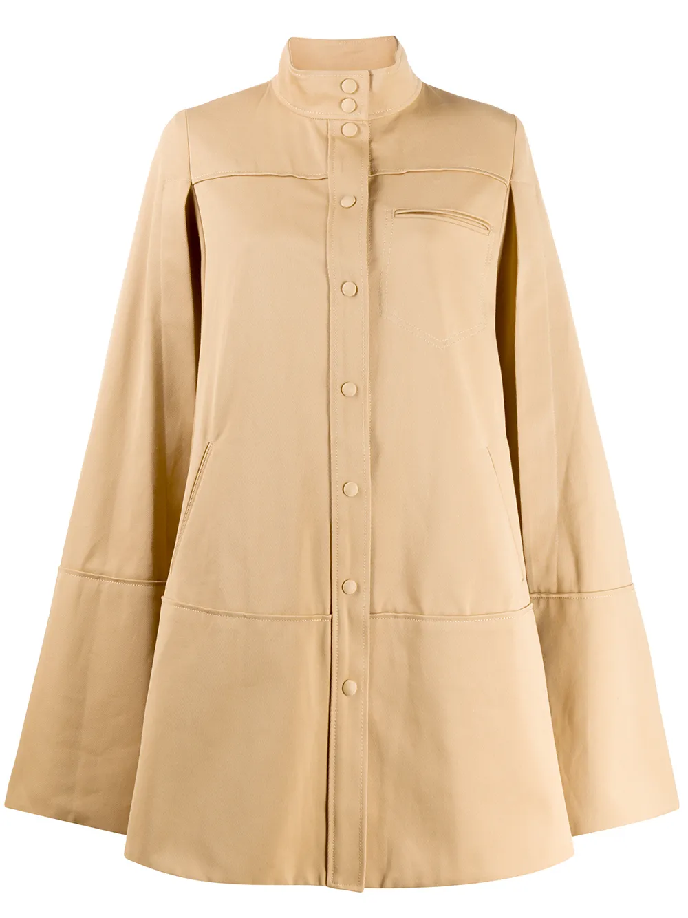 Расклешенное пальто с вырезами для рук Courrèges, нейтральный
Расклешенное пальто с вырезами для рук Courrèges, нейтральный