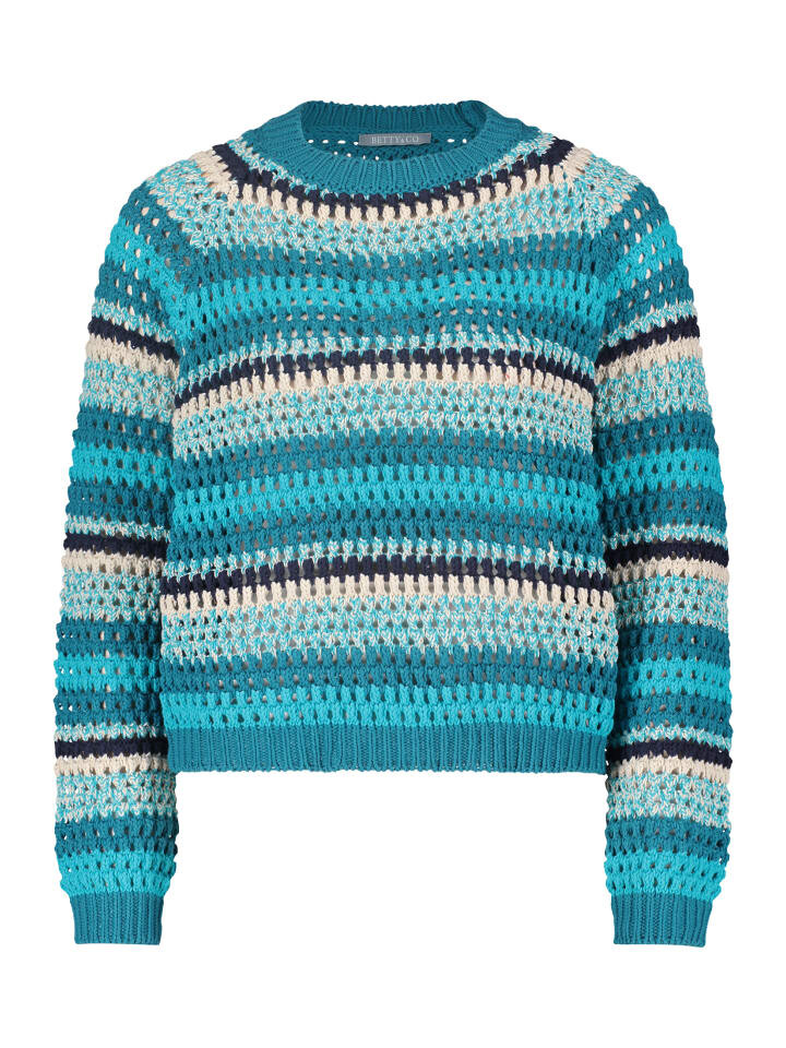 Пуловер BETTY & CO Lochstrick, цвет petrol/dark blue
Пуловер BETTY & CO Lochstrick, цвет petrol/dark blue