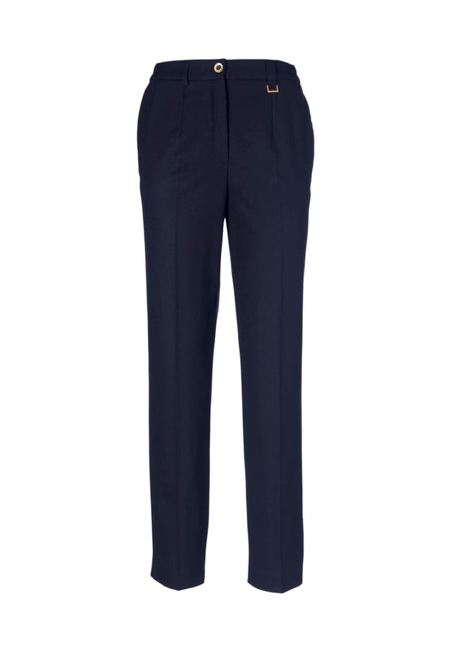 Короткий размер: удобные брюки Anna со стрелками Goldner, синий 
Короткий размер: удобные брюки Anna со стрелками Goldner, синий