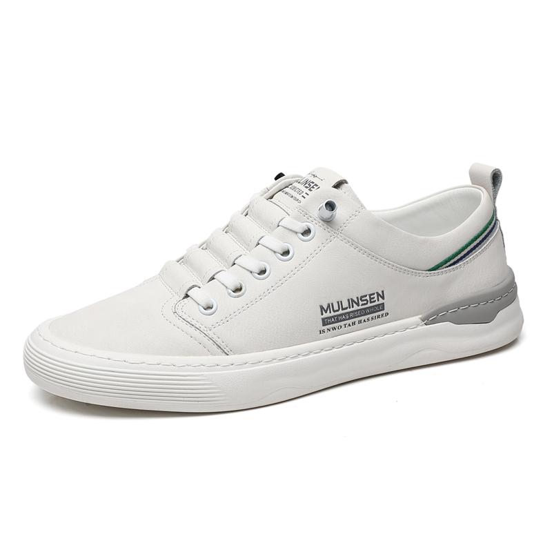 Mulinsen Износостойкие мужские скейтерские кеды низкие белые, цвет White
Mulinsen Износостойкие мужские скейтерские кеды низкие белые, цвет White