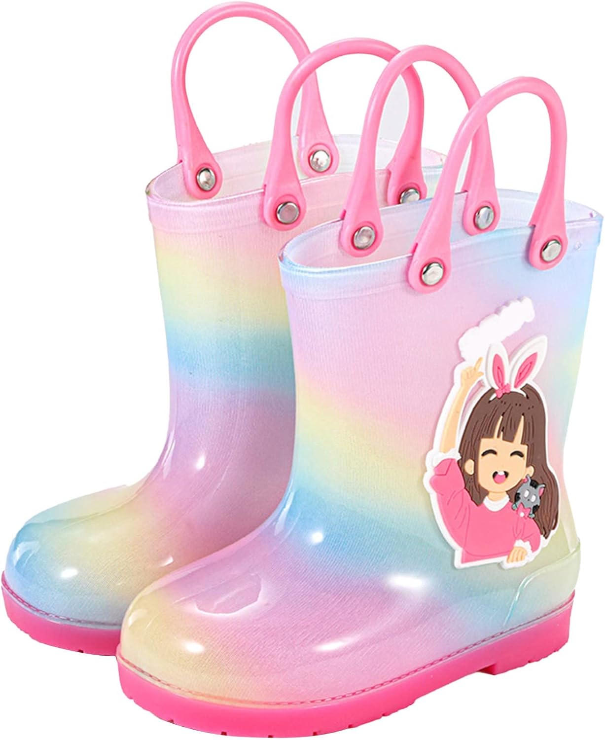 Детские ПВХ резиновые сапоги с ручками для легкого надевания для девочек и мальчиков, легкие блестящие дождевые сапожки для малышей и маленьких детей Generic, B
Детские ПВХ резиновые сапоги с ручками для легкого надевания для девочек и мальчиков, легкие блестящие дождевые сапожки для малышей и маленьких детей Generic, B