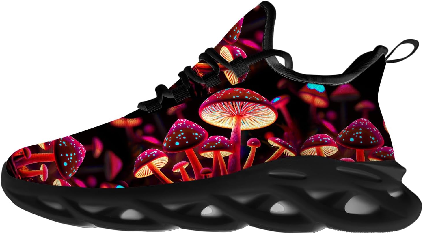 Кроссовки Ciadoon с рисунком гриба для женщин и мужчин, для бега по дороге, ходьбы, тенниса, дышащие, легкие, спортивные, подарок для мужчин и женщин, черный
Кроссовки Ciadoon с рисунком гриба для женщин и мужчин, для бега по дороге, ходьбы, тенниса, дышащие, легкие, спортивные, подарок для мужчин и женщин, черный