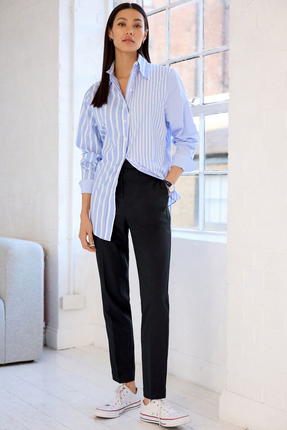 Приталенные эластичные брюки Next, синий
Приталенные эластичные брюки Next, синий