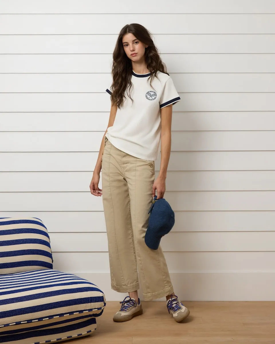 Женские брюки кюлоты в морском стиле Silbon, бежевый
Женские брюки кюлоты в морском стиле Silbon, бежевый