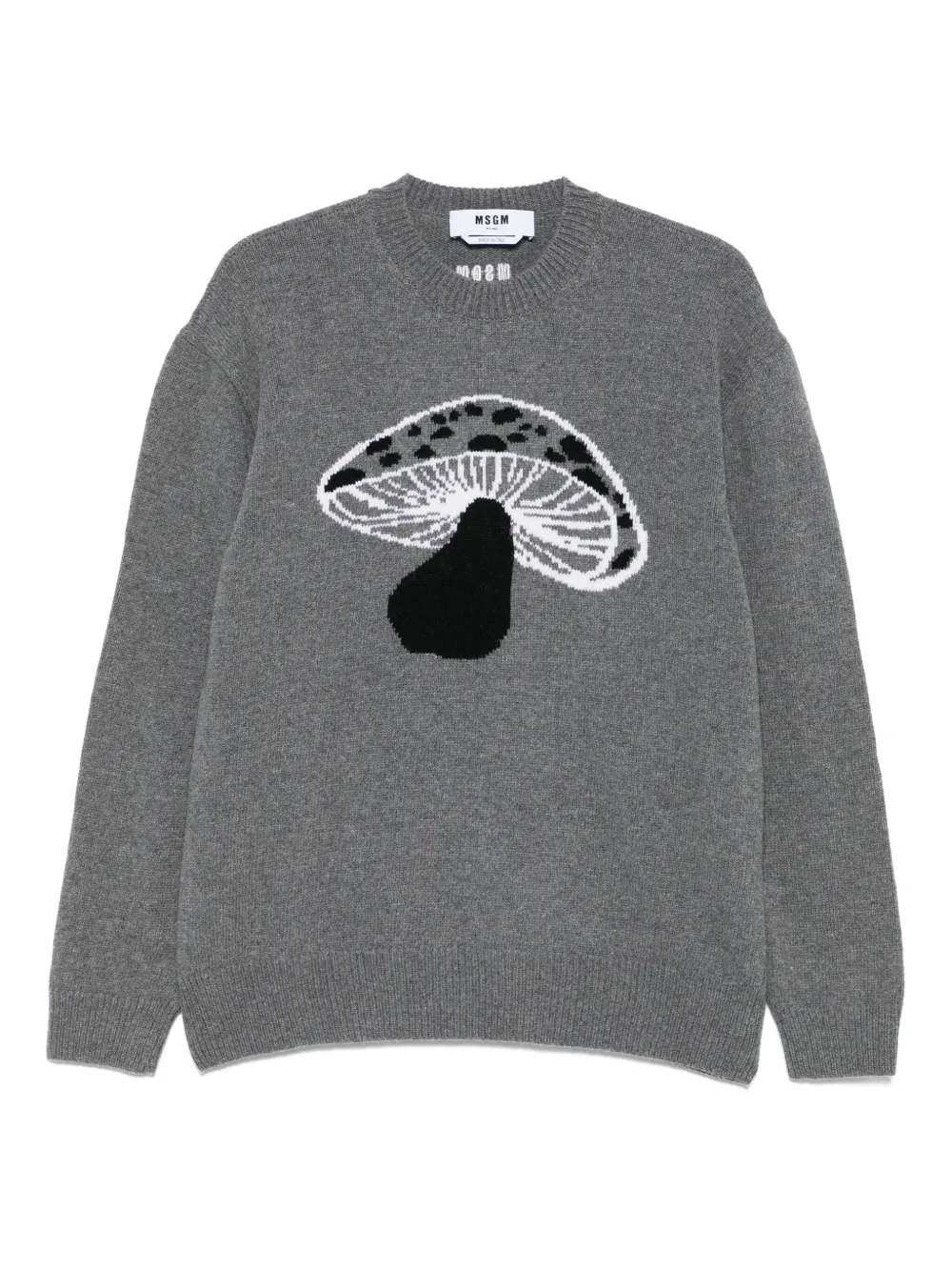 Свитер вязки интарсия из смесовой шерсти MSGM, серый
Свитер вязки интарсия из смесовой шерсти MSGM, серый
