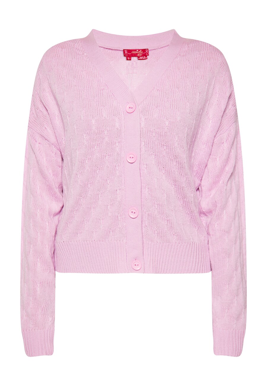 Вязаный кардиган swirly, светло-розовый
Вязаный кардиган swirly, светло-розовый