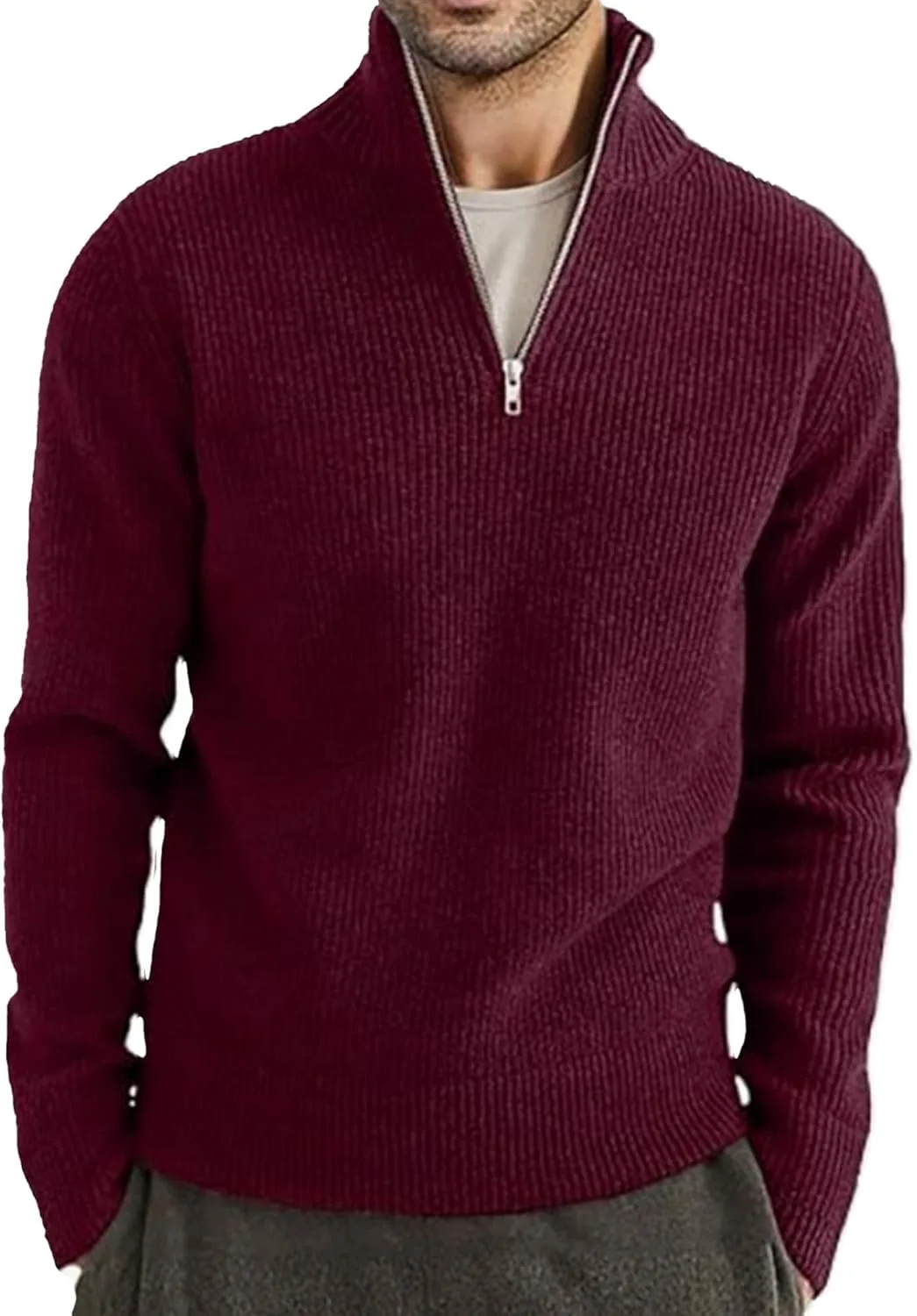 Мужской кардиган с четвертью молнии Slim Fit QOAAIE
Мужской кардиган с четвертью молнии Slim Fit QOAAIE