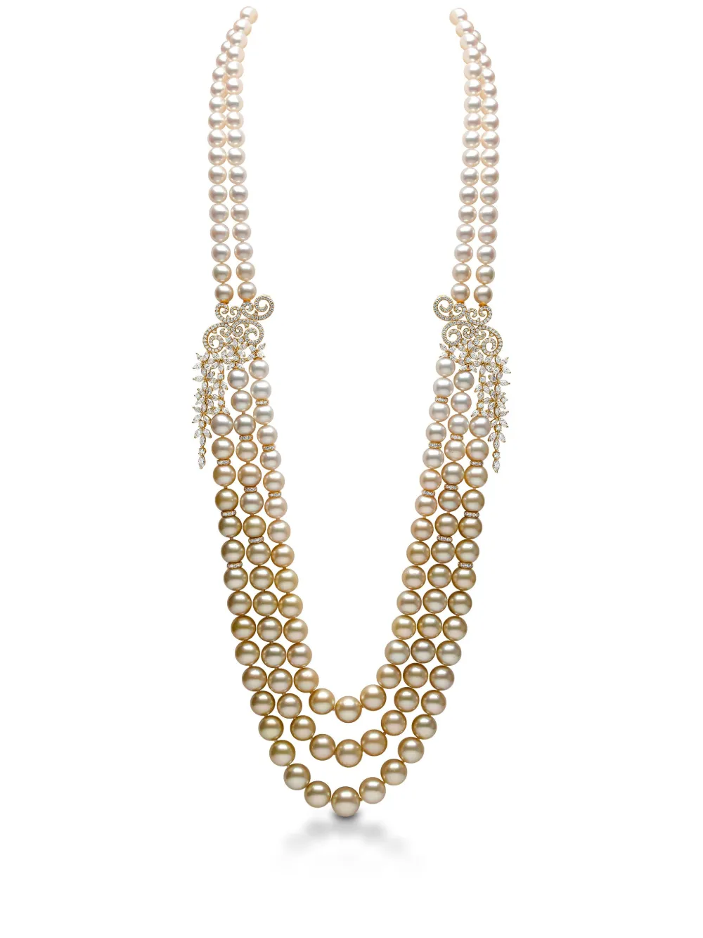 Ожерелье из 18-каратного желтого золота с жемчугом и бриллиантами в технике омбре Yoko London, золотой
Ожерелье из 18-каратного желтого золота с жемчугом и бриллиантами в технике омбре Yoko London, золотой