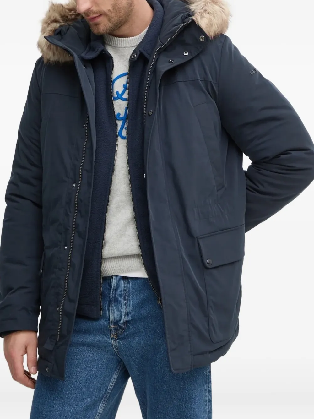 Куртка с капюшоном и завязками на талии Geox, синий
Куртка с капюшоном и завязками на талии Geox, синий