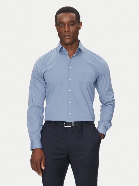 Рубашка облегающего кроя Poplin Stretch Slim Shirt K10K108229 Calvin Klein, синий
Рубашка облегающего кроя Poplin Stretch Slim Shirt K10K108229 Calvin Klein, синий