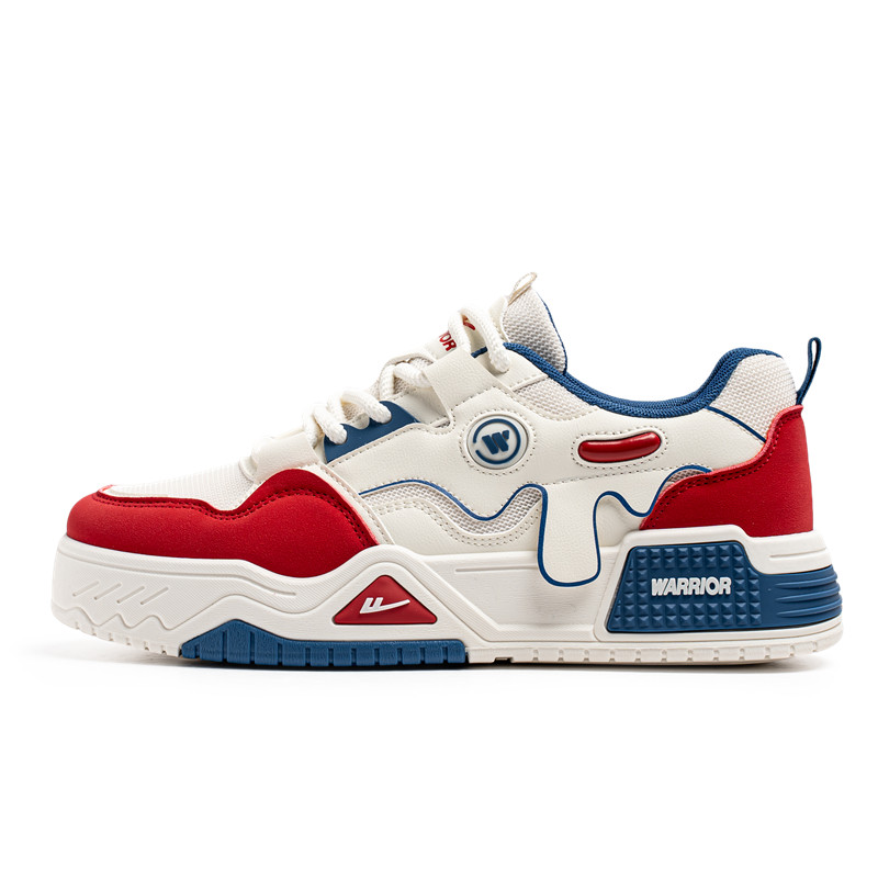 WARRIOR Скользоустойчивые, износостойкие, дышащие мужские скейтерские кроссовки низкие бежево-красно-синие, цвет Beige Red Blue
WARRIOR Скользоустойчивые, износостойкие, дышащие мужские скейтерские кроссовки низкие бежево-красно-синие, цвет Beige Red Blue
