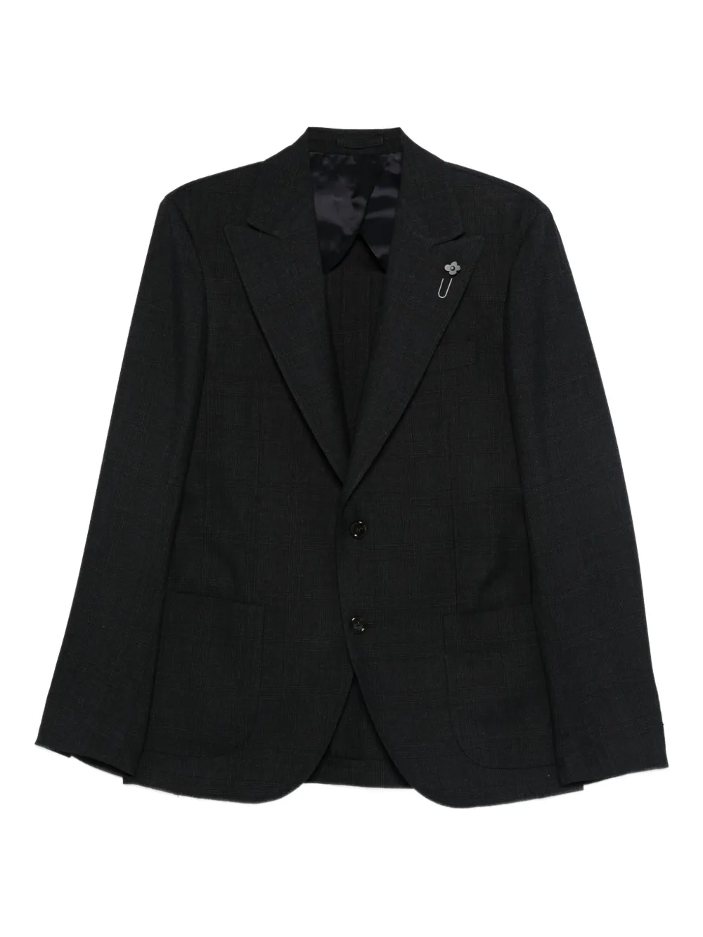 Клетчатый пиджак на пуговицах Lardini, синий
Клетчатый пиджак на пуговицах Lardini, синий