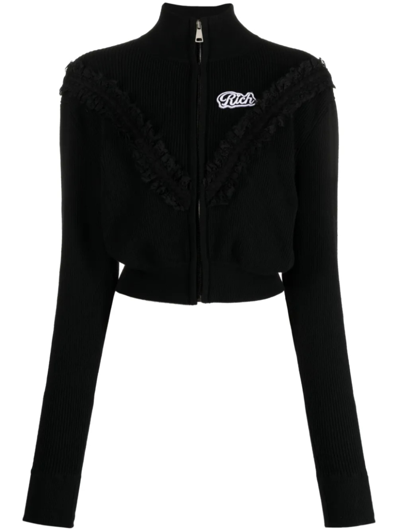Alessandra Rich укороченный кардиган с кружевом, черный
Alessandra Rich укороченный кардиган с кружевом, черный