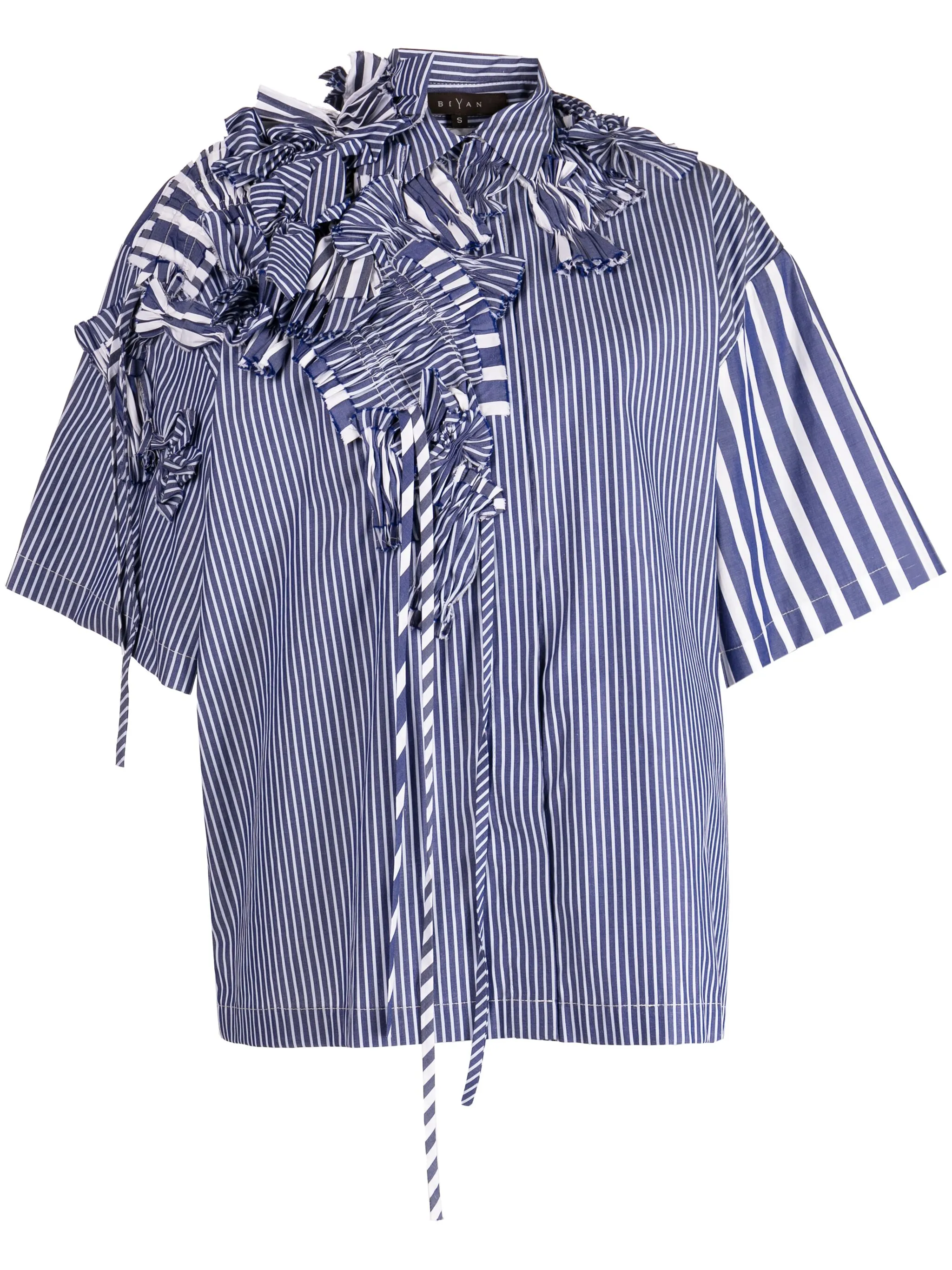 Полосатая рубашка со сборками Biyan, черный
Полосатая рубашка со сборками Biyan, черный