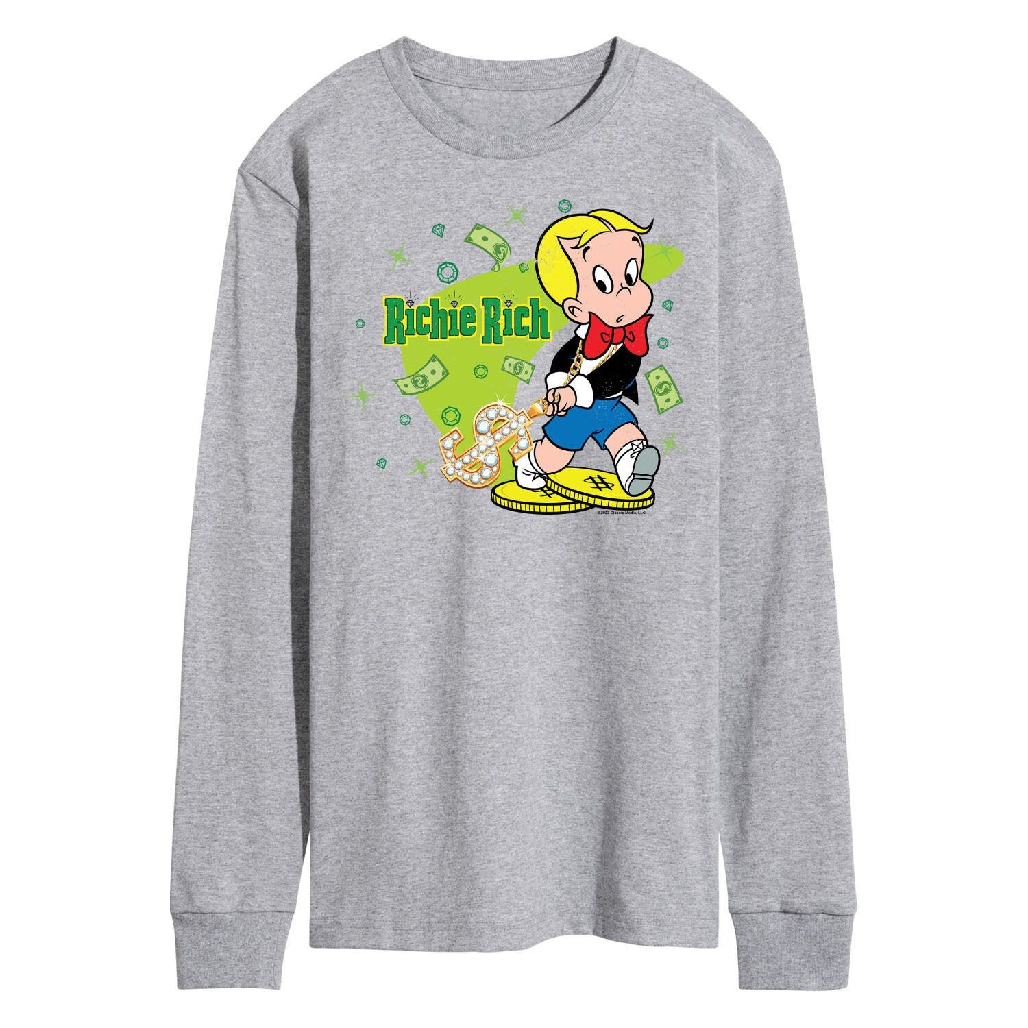 Мужская футболка Richie Rich с длинными рукавами и рисунком Licensed Character, серый
Мужская футболка Richie Rich с длинными рукавами и рисунком Licensed Character, серый