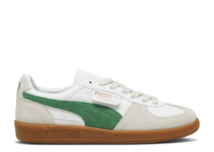 Кроссовки Puma Palermo Leather, белый/зеленый
Кроссовки Puma Palermo Leather, белый/зеленый