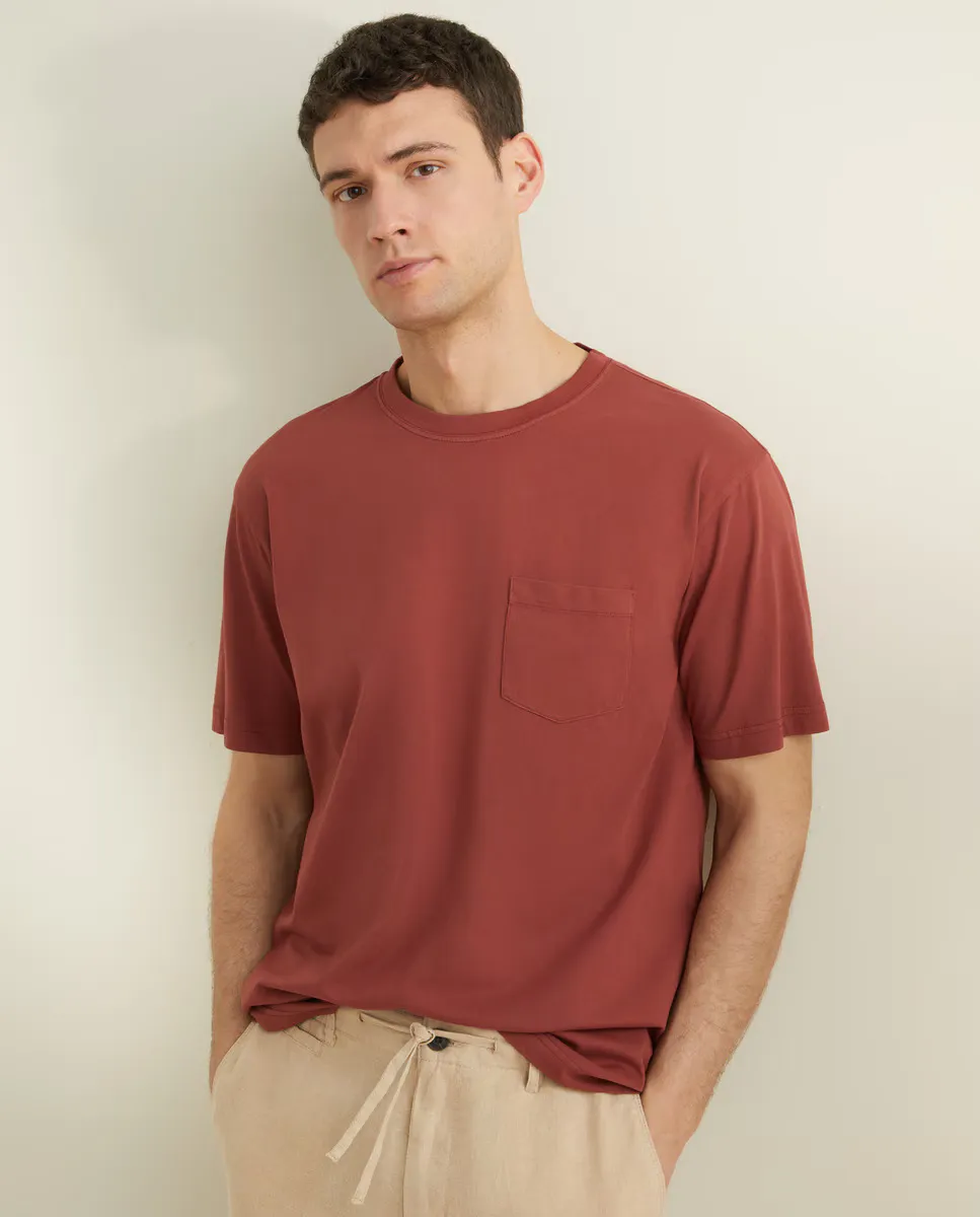 Футболка мужская трикотажная с короткими рукавами, окрашенная в технике крашения Emidio Tucci, цвет Teja
Футболка мужская трикотажная с короткими рукавами, окрашенная в технике крашения Emidio Tucci, цвет Teja