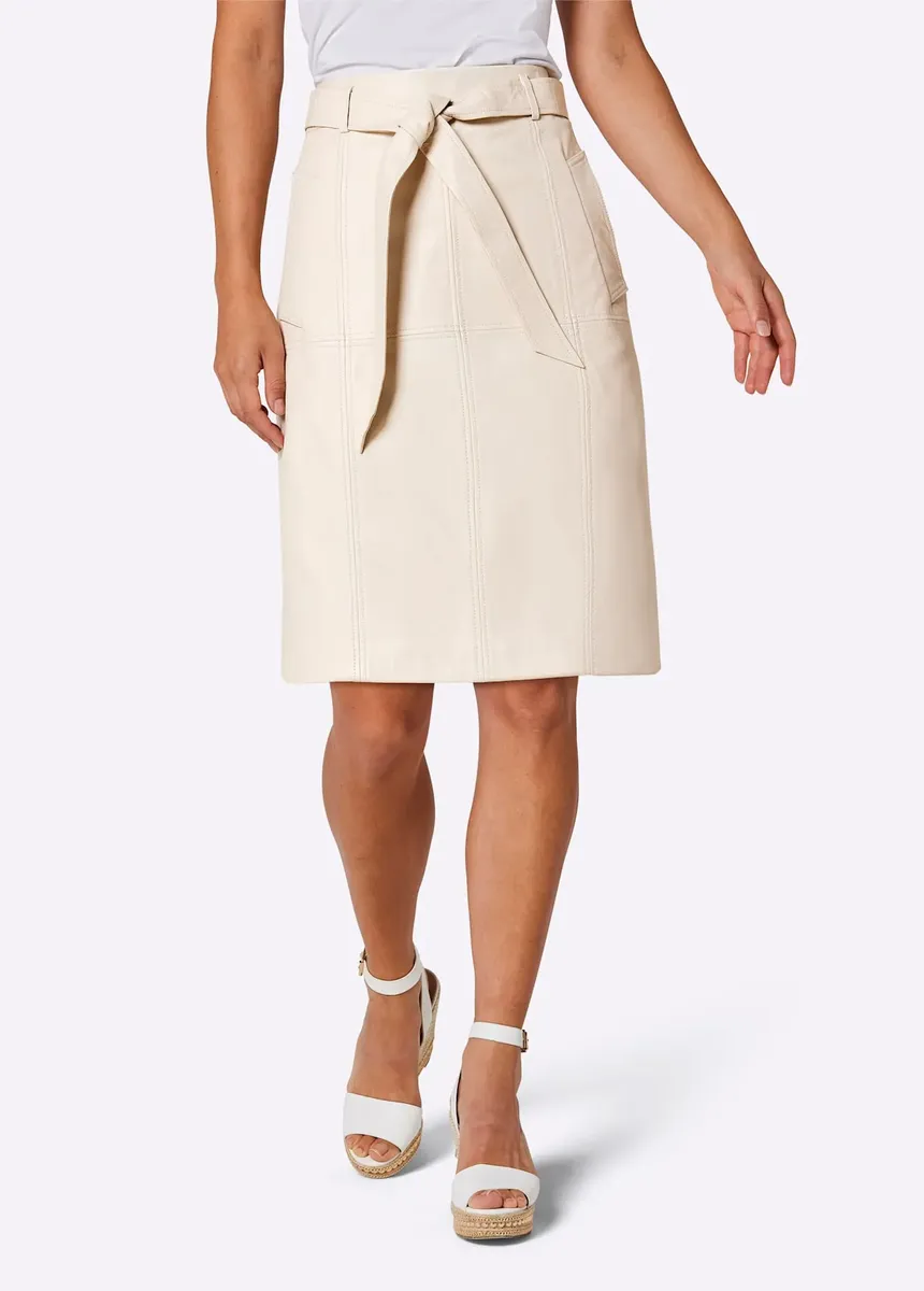 Кожаная юбка CREATION L PREMIUM, слоновая кость
Кожаная юбка CREATION L PREMIUM, слоновая кость