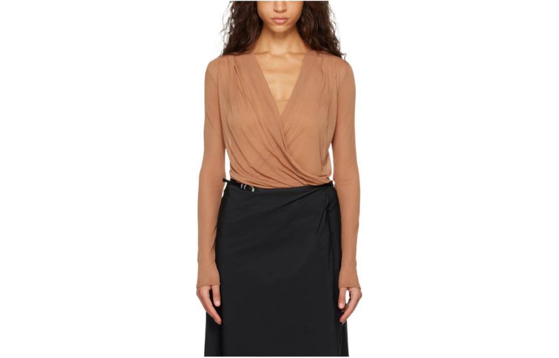 Полупрозрачная драпированная блузка Givenchy, желтый
Полупрозрачная драпированная блузка Givenchy, желтый