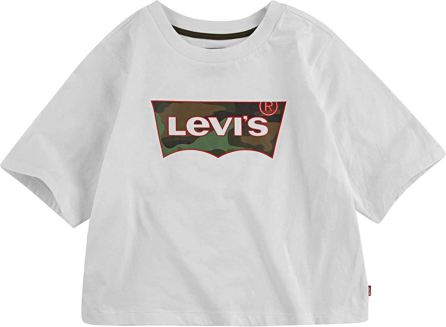 Футболка Levi's для девочек с высокой талией и рукавами «летучая мышь», White/Foil
Футболка Levi's для девочек с высокой талией и рукавами «летучая мышь», White/Foil