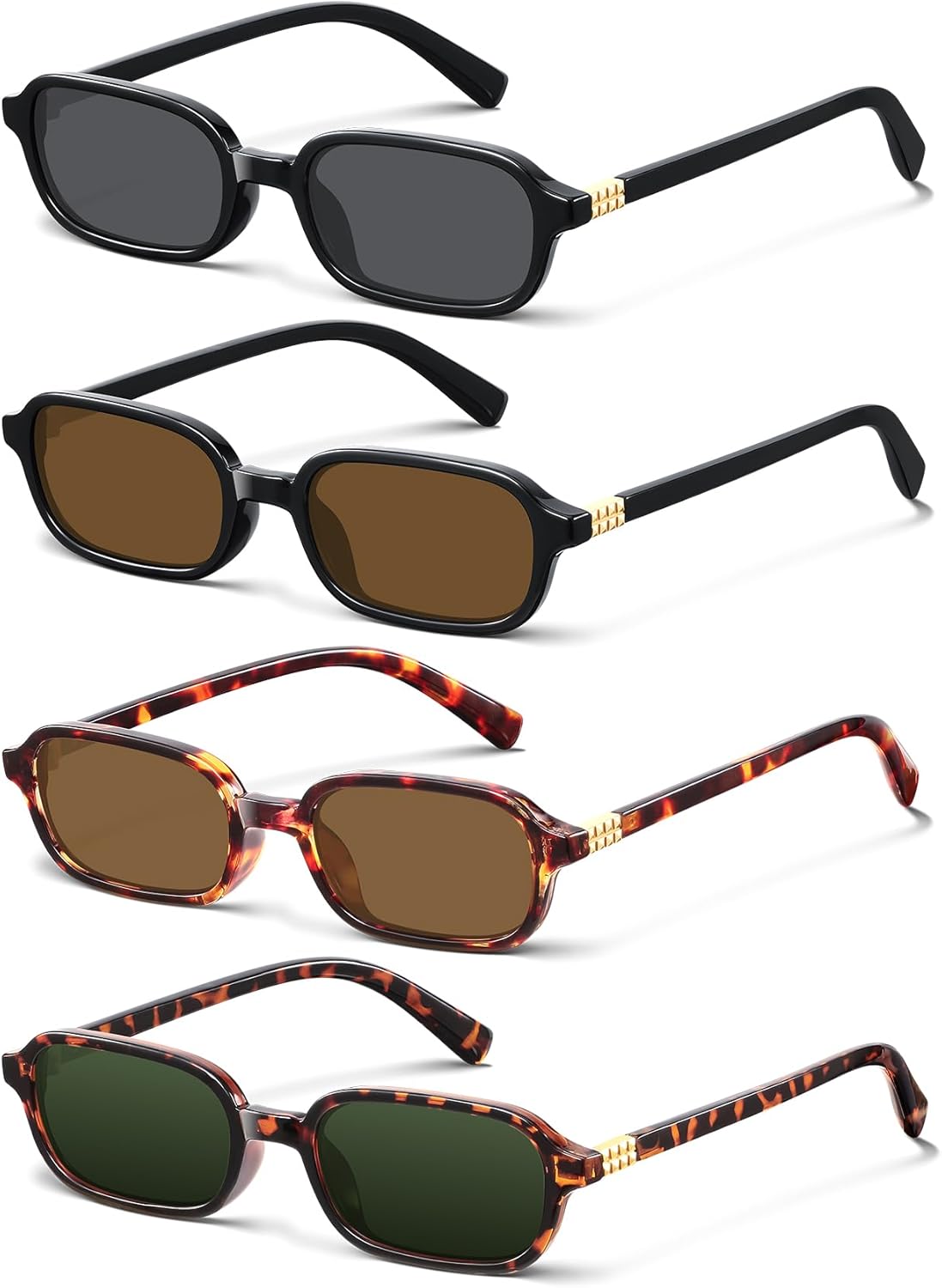 KUGUAOK 4PACK Ретро прямоугольные солнцезащитные очки для женщин, модные маленькие, в стиле 90-х, Y2K, квадратные солнцезащитные очки с защитой от УФ-излучения, дорожные очки, 4pcs-black+leopard+black Tea+g15
KUGUAOK 4PACK Ретро прямоугольные солнцезащитные очки для женщин, модные маленькие, в стиле 90-х, Y2K, квадратные солнцезащитные очки с защитой от УФ-излучения, дорожные очки, 4pcs-black+leopard+black Tea+g15