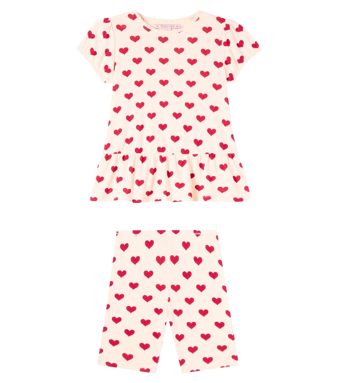 Комплект из хлопковой футболки с принтом и леггинсов Konges Sløjd, Amour Rouge
Комплект из хлопковой футболки с принтом и леггинсов Konges Sløjd, Amour Rouge