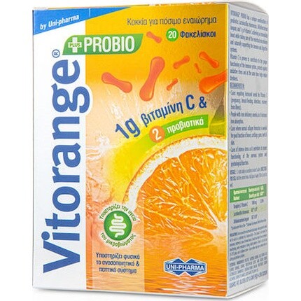 Пищевая добавка Unipharma Vitorange Probio - 20 шт Uni-Pharma
Пищевая добавка Unipharma Vitorange Probio - 20 шт Uni-Pharma