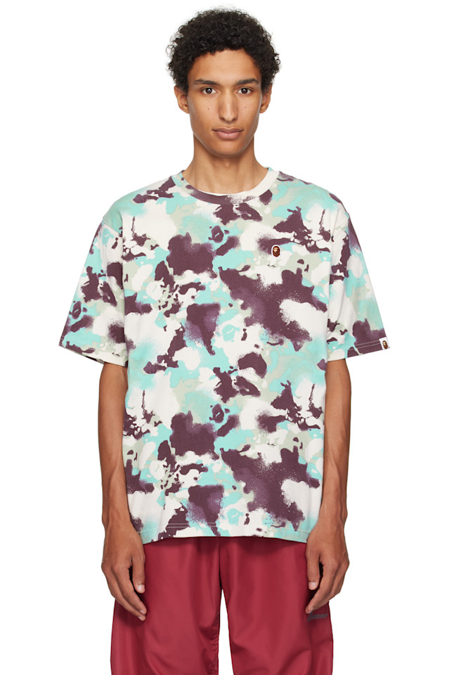 Bape Футболка с камуфляжным рисунком в виде головы обезьяны, сине-фиолетового цвета
Bape Футболка с камуфляжным рисунком в виде головы обезьяны, сине-фиолетового цвета