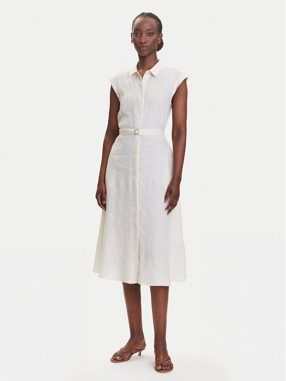 Платье-Рубашка стандартный крой Rodesia 2515221262 Marella, экрю 
Платье-Рубашка стандартный крой Rodesia 2515221262 Marella, экрю