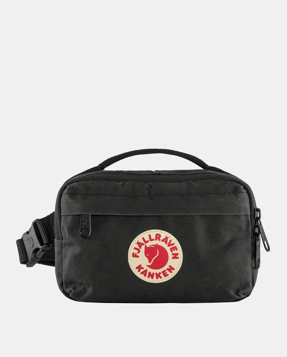 Маленькая поясная сумка Kanken черного цвета с внешними карманами Fjällräven, черный