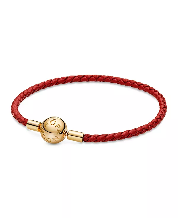 Браслет Moments из красной плетеной кожи с 14-каратным золотом Pandora, leather
Браслет Moments из красной плетеной кожи с 14-каратным золотом Pandora, leather