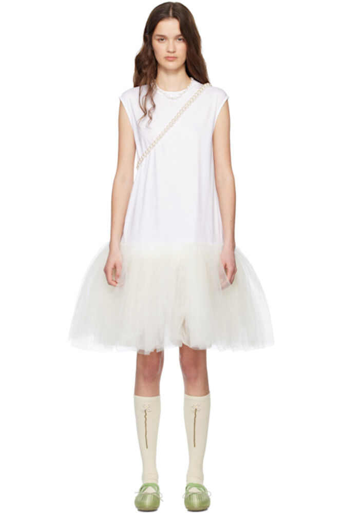 Белое свободное балетное платье-пачка миди Simone Rocha
Белое свободное балетное платье-пачка миди Simone Rocha