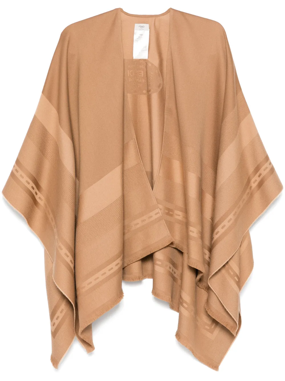 Жаккардовое пончо FENDI, коричневый
Жаккардовое пончо FENDI, коричневый
