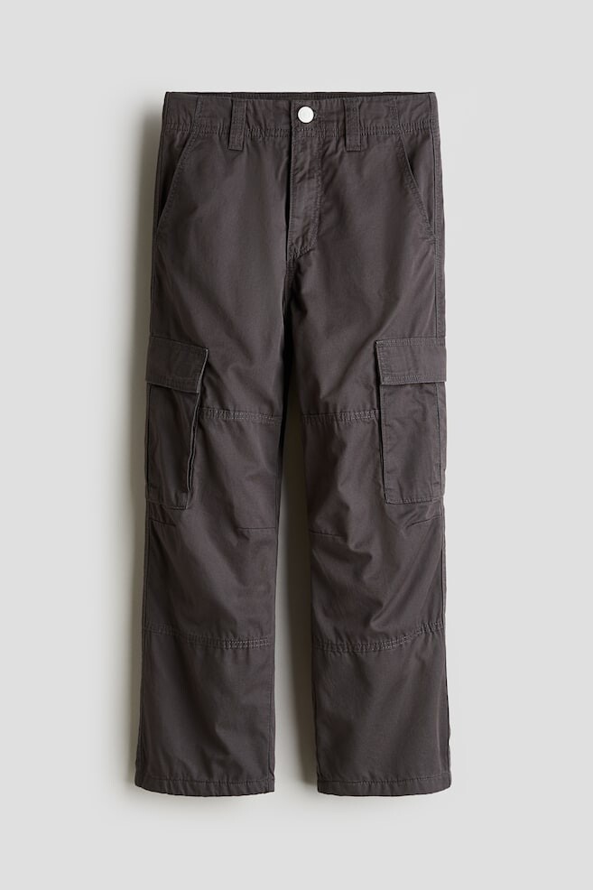 Брюки карго из хлопка на подкладке H&M, серый
Брюки карго из хлопка на подкладке H&M, серый