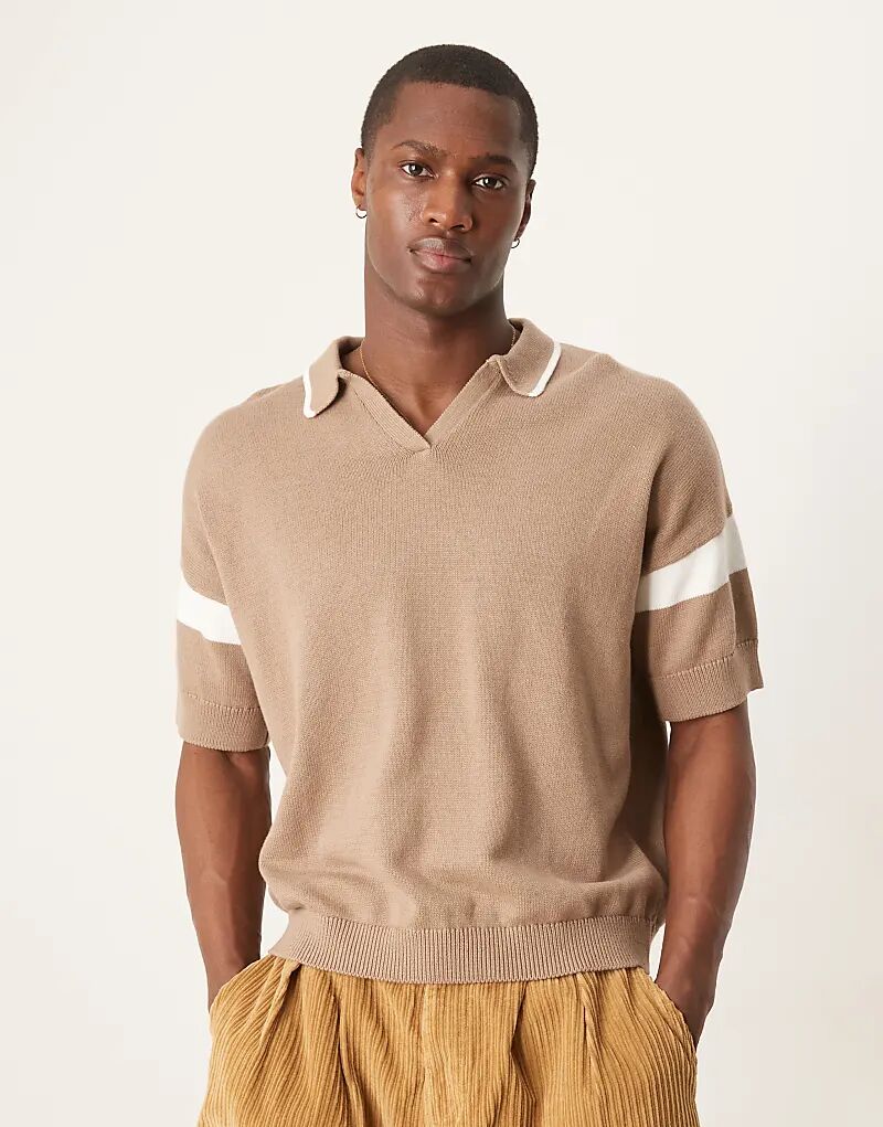 Свободный покрой поло с вырезом на шее и вставкой на рукавах коричневого цвета ASOS DESIGN
Свободный покрой поло с вырезом на шее и вставкой на рукавах коричневого цвета ASOS DESIGN