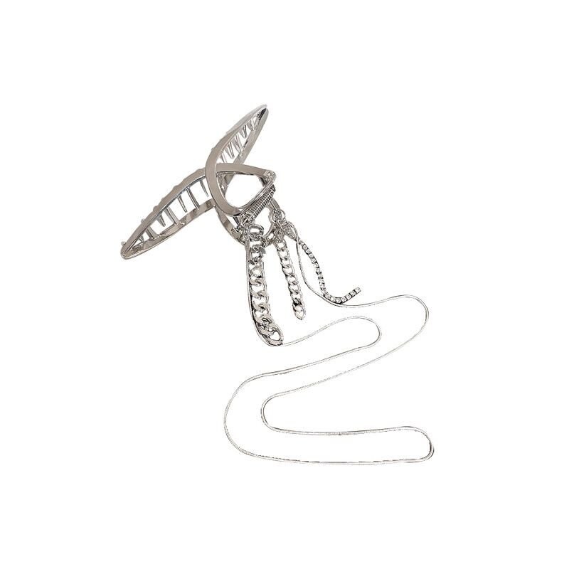 Декоративная заколка, заколка для волос - серебро, с цепочкой Hedo
Декоративная заколка, заколка для волос - серебро, с цепочкой Hedo