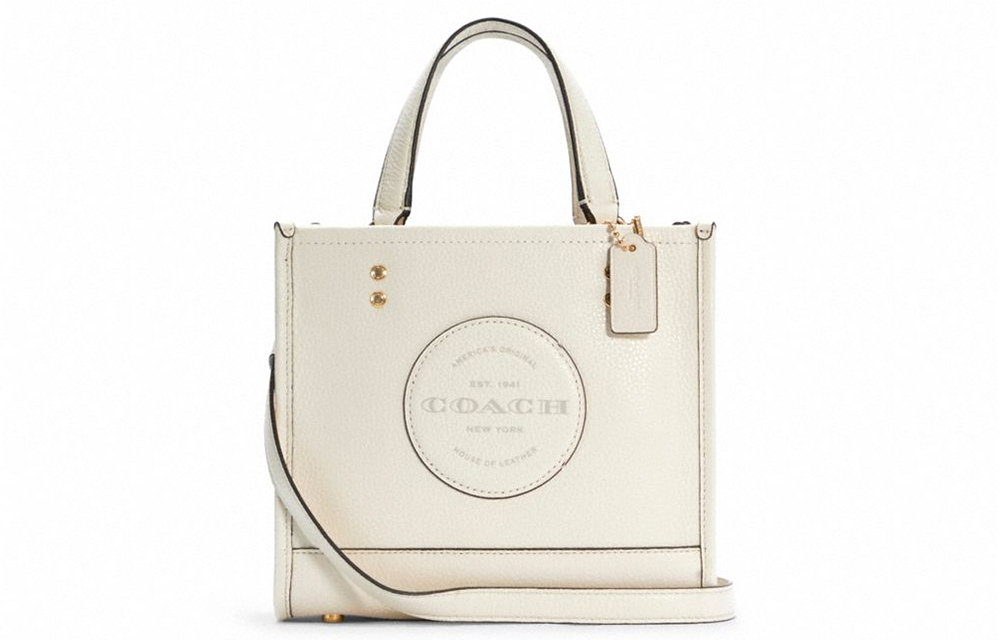 Сумка-тоут Dempsey из коровьей кожи, шоппер, кроссбоди, женская ручная кладь белого цвета COACH 
Сумка-тоут Dempsey из коровьей кожи, шоппер, кроссбоди, женская ручная кладь белого цвета COACH